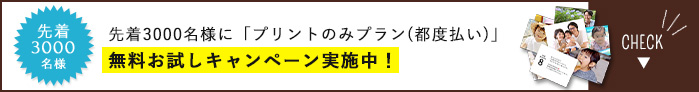 先着3000名様に「プリントのみプラン(都度払い)」無料お試しキャンペーン実施中!