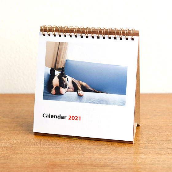 卓上リング スクエア 152mm 写真仕上げ 写真でオリジナルカレンダー作成 富士フイルムのフォトカレンダー21