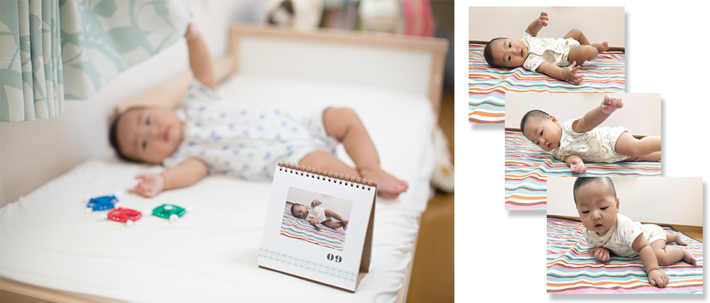 手づくり 愛情いっぱい 赤ちゃんの 日めくりカレンダー 写真でオリジナルカレンダー作成 富士フイルムのフォトカレンダー21