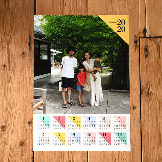 壁掛けポスター A3縦 横 写真でオリジナルカレンダー作成 富士フイルムのフォトカレンダー2021
