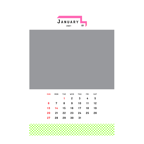 壁掛けシート 縦 印刷仕上げ 写真でオリジナルカレンダー作成 富士フイルムのフォトカレンダー21