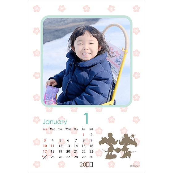 ディズニーのオリジナルカレンダー 富士フイルムのフォトカレンダー22 写真でオリジナルカレンダー作成
