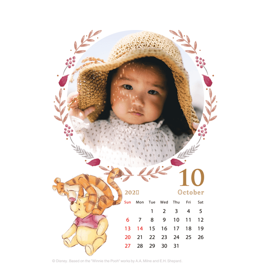 くまのプーさんの卓上カレンダー（写真・リングタイプ）｜富士フイルム 