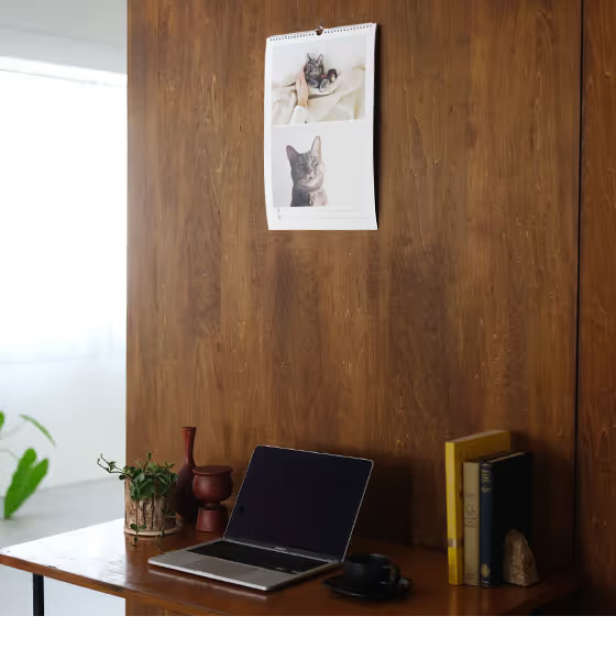 壁掛けリング A3縦（印刷仕上げ）壁掛けイメージ