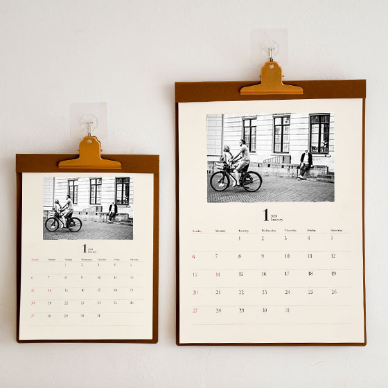 壁掛けカレンダー 壁掛けシート 縦 写真でオリジナルカレンダー作成 富士フイルムのフォトカレンダー