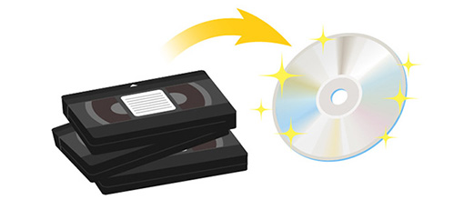 ビデオテープをDVDにダビングする方法