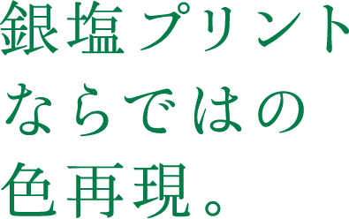 銀塩プリントならではの色再現。