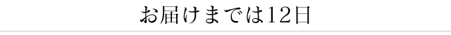 お届けまでは12日